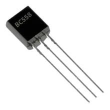 Transistor BC558 - Transistor de baixo ruído e alta corrente