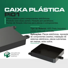 Caja Plástica para Montaje de Circuitos Electrónicos - Modelo Pi-01