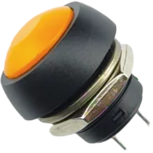 Botón Pulsador Impermeable 12mm - Color Naranja