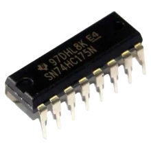 CI 74HC175 - Circuito Integrado Flip-Flop de 4 bits com Entradas de Dados Síncronas e Saídas Tri-State
