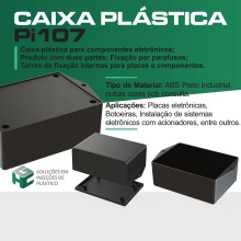 Caixa Plástica para Montagem de Circuitos Eletrônicos - Modelo Pi-107