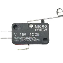 Chave de Fim de Curso Micro Switch V-156-1C25 com Rolete de 15A