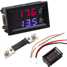 Display Voltímetro e Amperímetro 0-100V 50A com Resistor Shunt
