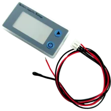Voltímetro con medidor de nivel de batería y temperatura - 10Vdc a 100Vdc