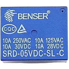 Relê Benser 5V 10A - Relé de 5 Volts com capacidade de 10 Amperes