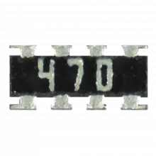 Resistor Ponte SMD 470µ - Micro resistor de montagem em superfície de 470 micro ohms