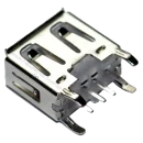 Conector USB Pioneer Original Transparente - 10mm (04 Garras-Terminais Centrais)