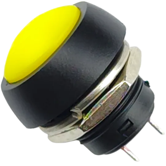 Botão Push Button 12mm à Prova DÁgua - Amarelo