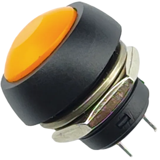 Botão Push Button à Prova DÁgua 12mm - Laranja